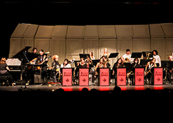 Members of the Northwestern Oklahoma State University Jazz Ensemble perform at their 2023 Fall Semester Concert.