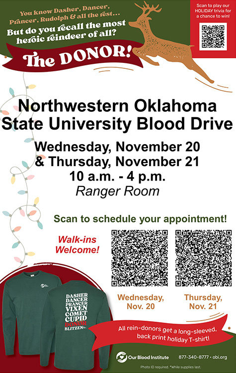 OBI Blood Drive poster