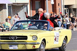 Northwestern Oklahoma State University’s Homecoming Committee is accepting parade marshal nominations and homecoming theme submissions for the fall 2025 homecoming. The deadline for both entries is Wednesday, March 12, at 5 p.m. Last year’s Parade Marshals were Kenneth and Sue Fellers who are pictured as they lead the 2024 Homecoming parade.