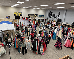 Students representing 30 high schools from Oklahoma, Kansas and Texas picked out more than 350 dresses during the 11th annual Primp for Prom event co-sponsored by the Northwestern Department of Social Work and Woodward High School.