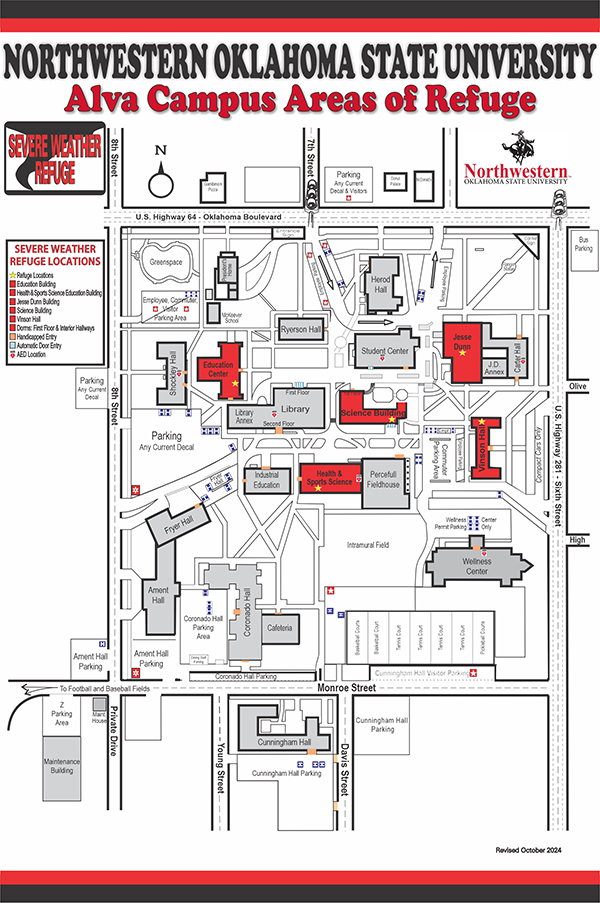 Alva Campus Area of Refuge map