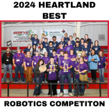  The Arnett High School (top two rows) and Burlington High School (bottom two rows) robotics teams will move on to the regional contest in Denver, Colorado, on Dec. 7-8.