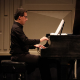 Dr. Eduardo Moreira, assistant professor of music, performs at the Reichenberger Department of Fine Arts Faculty Recital last year in Herod Hall. The date for this year’s faculty recital is Jan. 30 at 7 p.m. at the Alva Presbyterian Church.