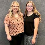 The 2024-2025 Child Welfare Professional Enhancement Program recipients are (left to right): Kyra Hussey, Okeene senior; and Cammi Rogge, Alva senior.