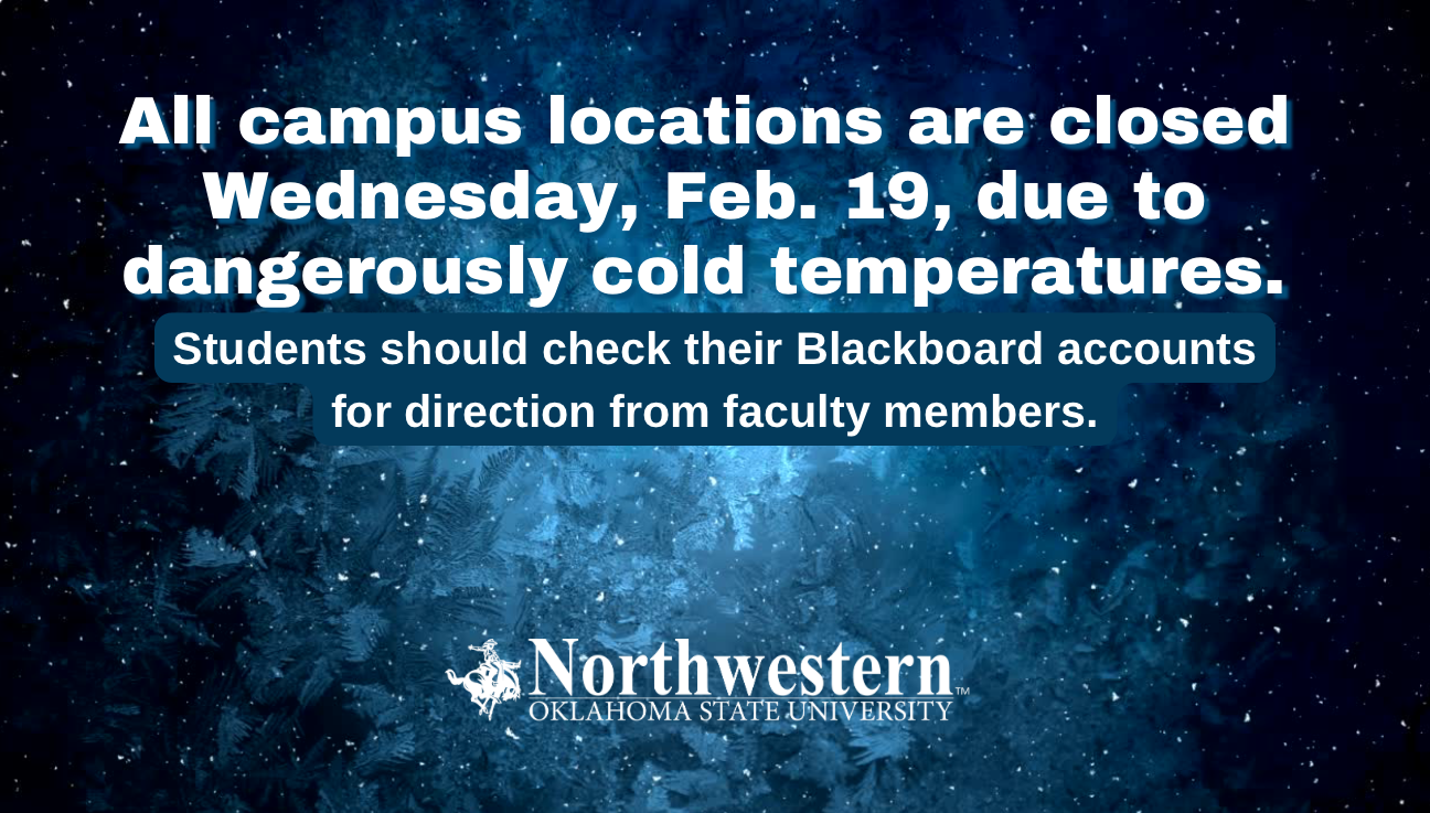 NWOSU Closed Feb. 19