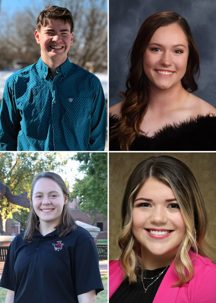 Top Row (Left to Right): Tyler Blakenship, Kathryn Brashears Bottom Row (Left to Right): Emilie Brown, Jadyn Budig