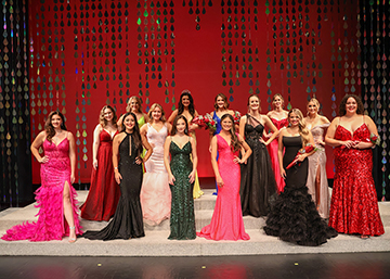 Contestants who competed in the 2024 Miss Cinderella Pageant are (back row, left to right) Marlie Pitts, Miss Waynoka; Miss Cinderella 2024, Zoey Roberts, Miss Woodward; Abbey Elam, Miss Shattuck; Selah Bentley, Miss Laverne; (middle row, left to right) Belinda Garvie, Miss FICHE – Tuttle; Kinsy Roberts, Miss Cherokee; Madison Hayes, Miss Seiling; Bridgette Hoffman, Miss Buffalo; Reagan McReynolds, Miss Pond Creek - Hunter; (bottom row, left to right) Addyson Bryan, Miss Medicine Lodge, KS; Biannca Ceniceros, Miss Ashland, KS; Hailey McCullough, Miss Burlington; Lyndee Fraire, Miss Alva; and Neely Norman, Miss Mooreland.
