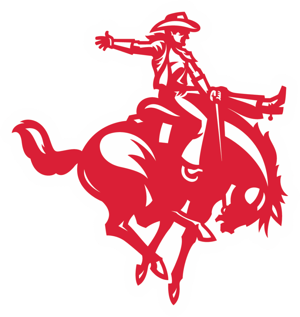 Rider icon in red with white outline