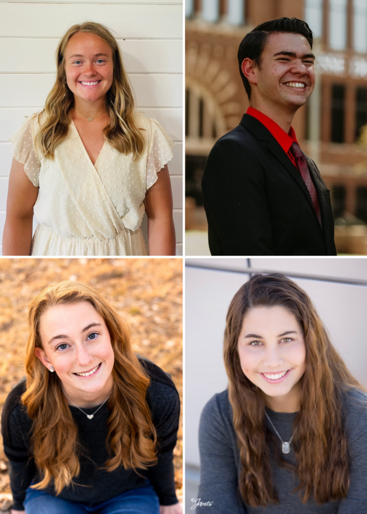 Image 1 Top Row (Left to Right): Laney Anderson, Tyler Blankenship Bottom Row (Left to Right): Hadley Bohlen, Jillian Bouse
