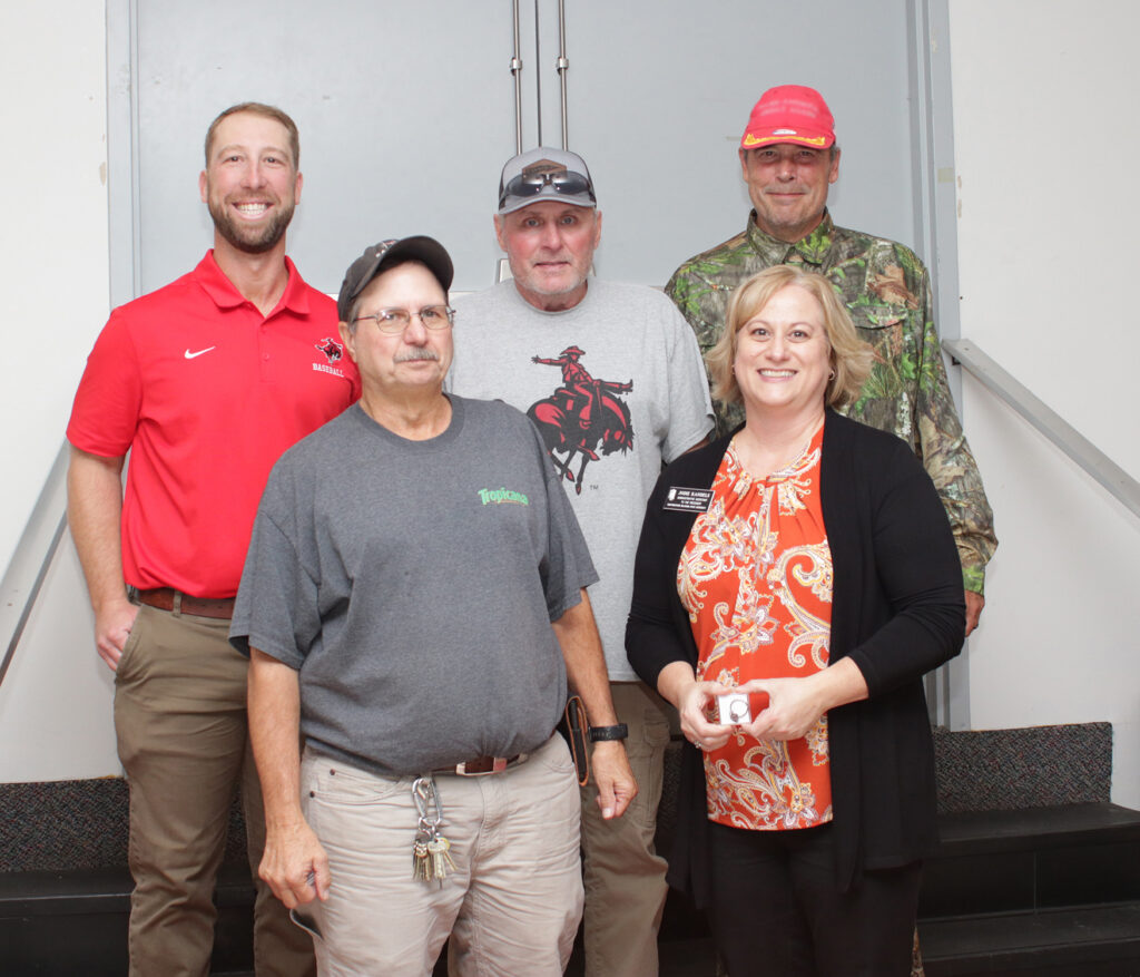 Northwestern’s five-year service award recipients are (from left to right, back row) Ryan Bowen, Lynn Nickel, David Hawkins (front row) Glenn Gagnon and Jodie Randels. Not pictured are Dr. Courtney Ballina, Sharon Batchelder, Ken Gordon and Heidi Ritchie.